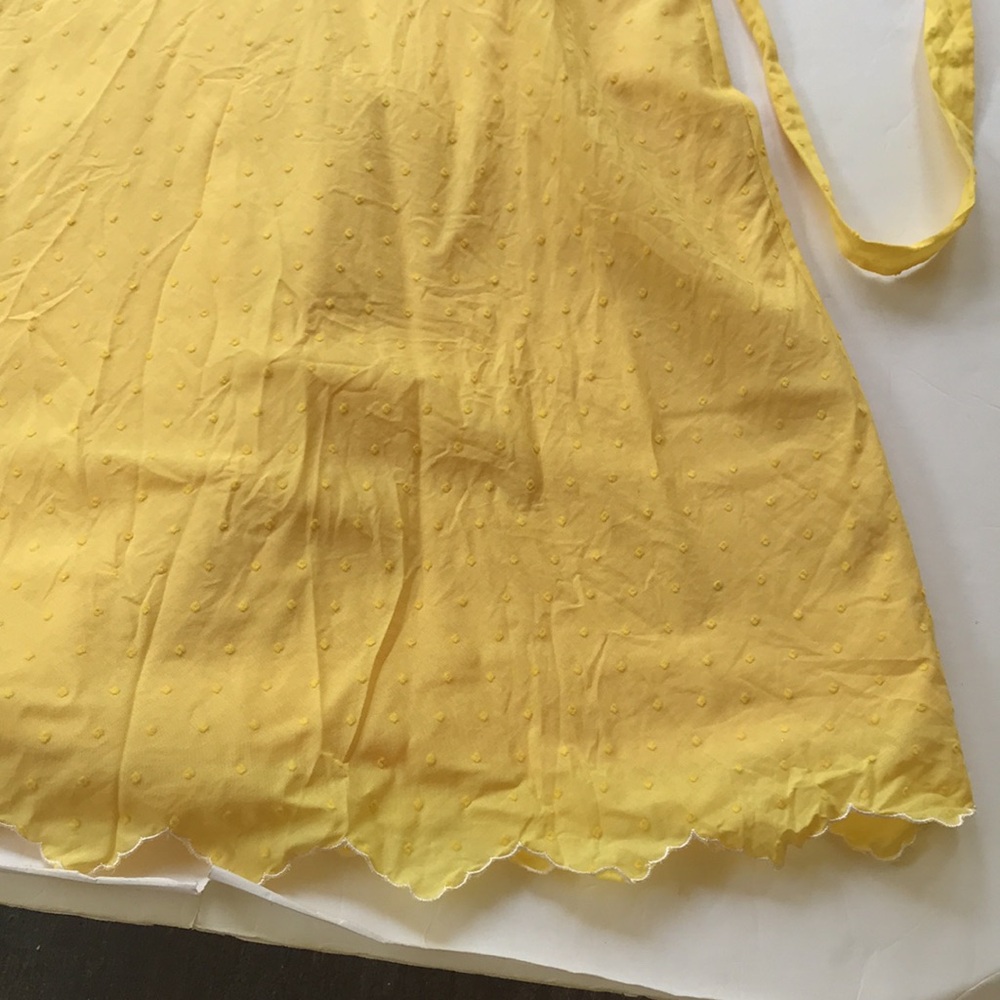 Vintage 90 Y2K Betsey Johnson Yellow Lace Milkmaid Coquette Fairy Dress Yellow 8 - Picture 6 of 17